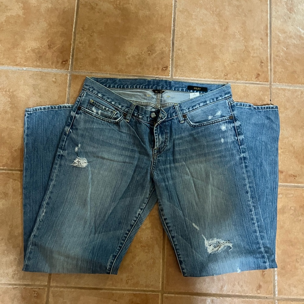Women’s lucky brand jeans Riley lightly distressed light blue 14/32